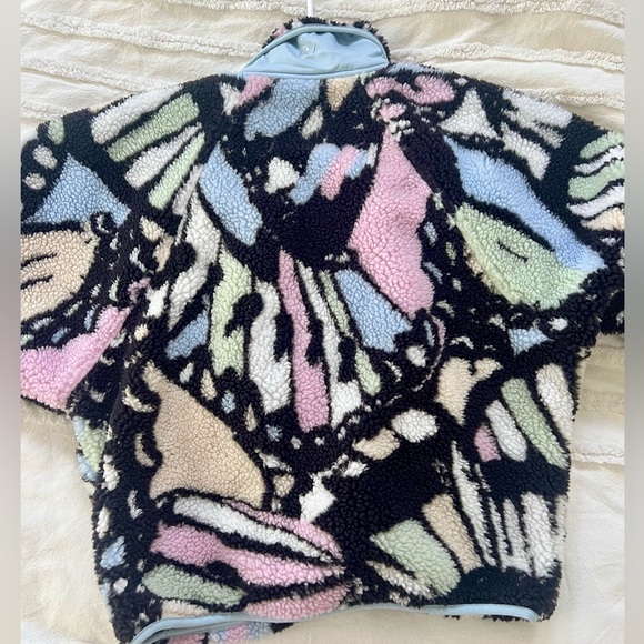 Free People Movement Hit The Slopes Printed Fleece Jacket Butterfly Print - Picture 6 of 10